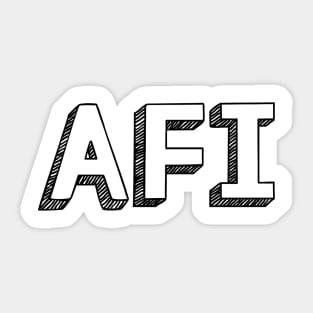 Afi <\\> Typography Design Sticker